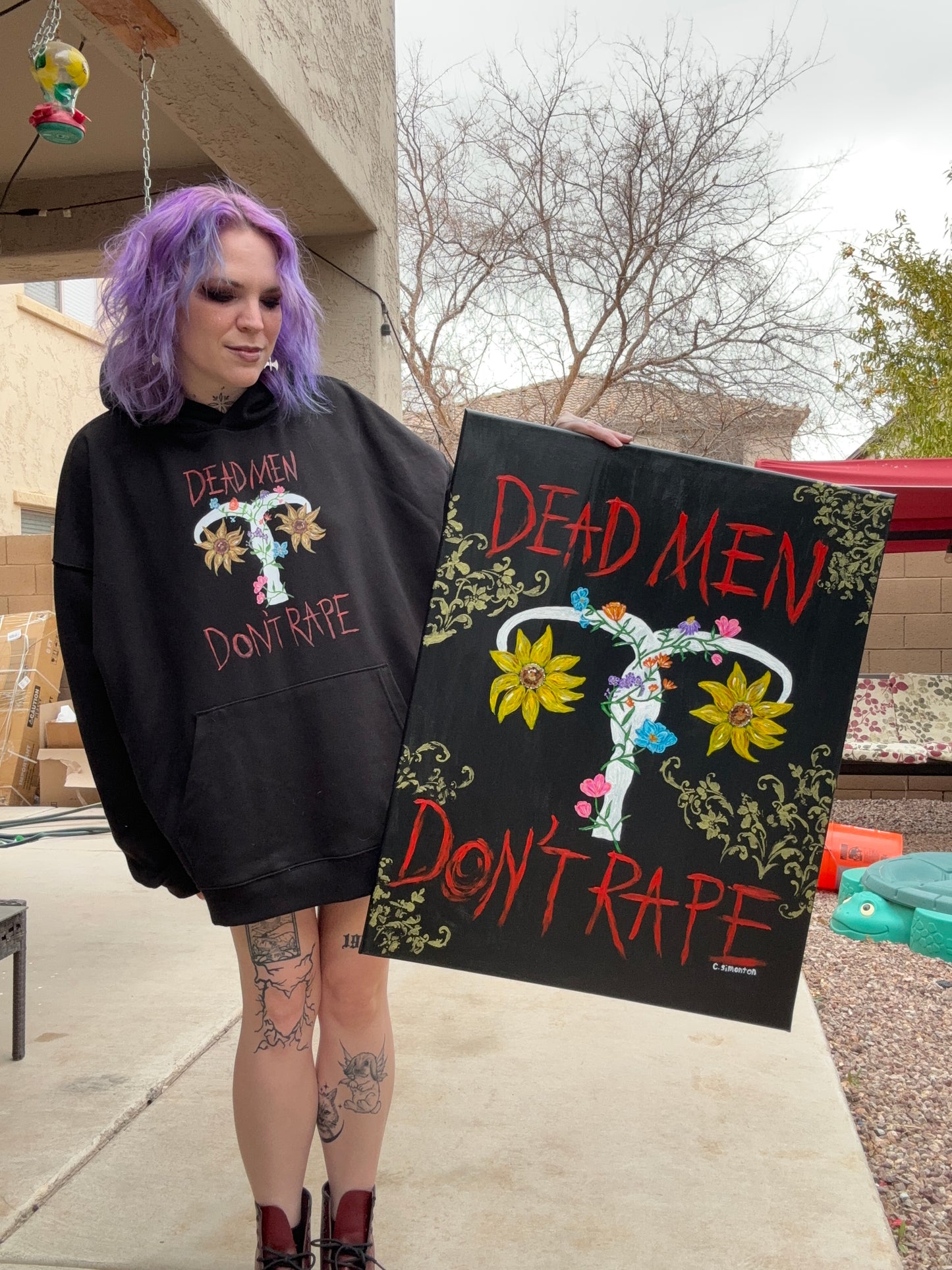 Dead Men Don't Rape Black Hoodie