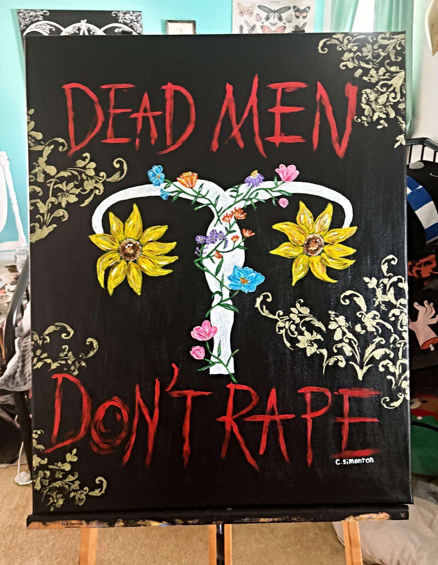 Dead Men Don't Rape Acrylic Painting