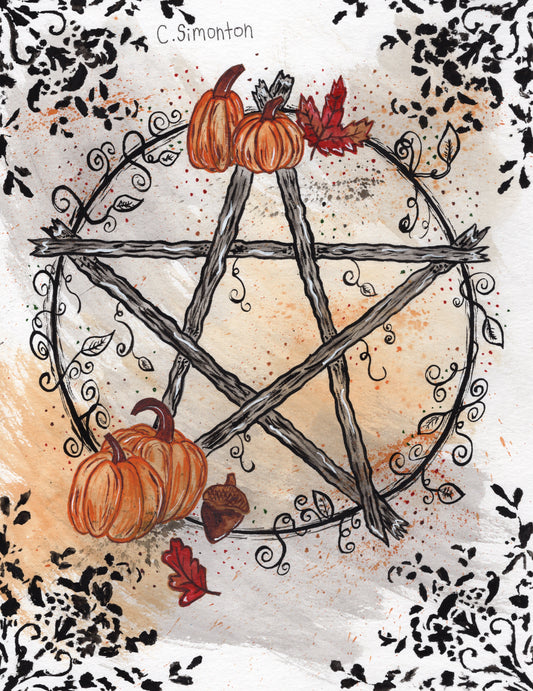 Autumn Pentacle Art Print