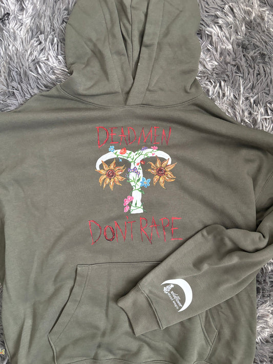 Dead Men Don't Rape Olive Green Hoodie