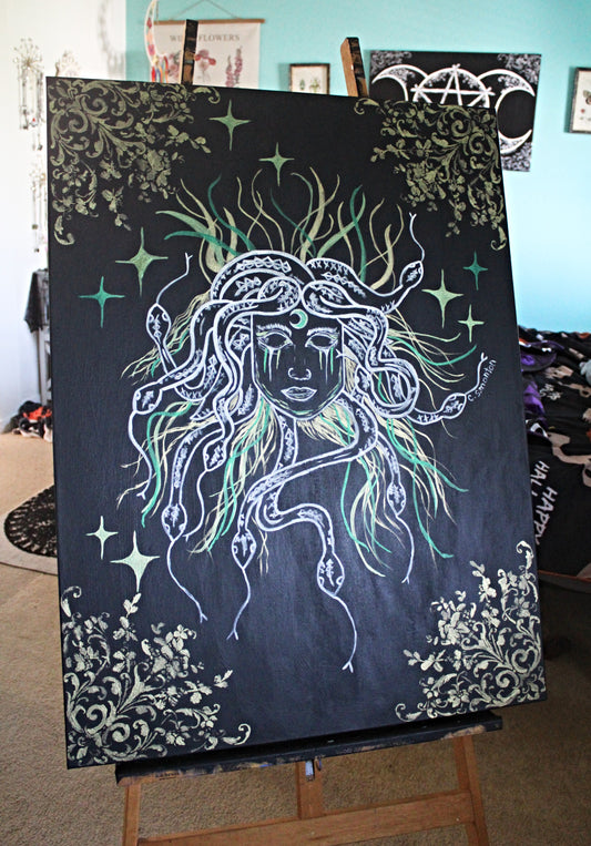 Large Medusa Acrylic Painting