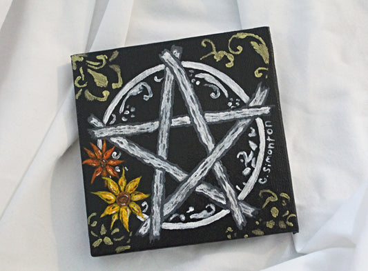 Small Pentacle Sunflower Canvas Painting