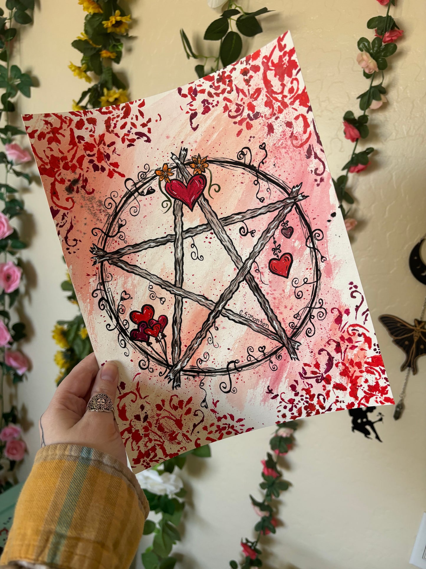 Valentine's Pentacle Art Print