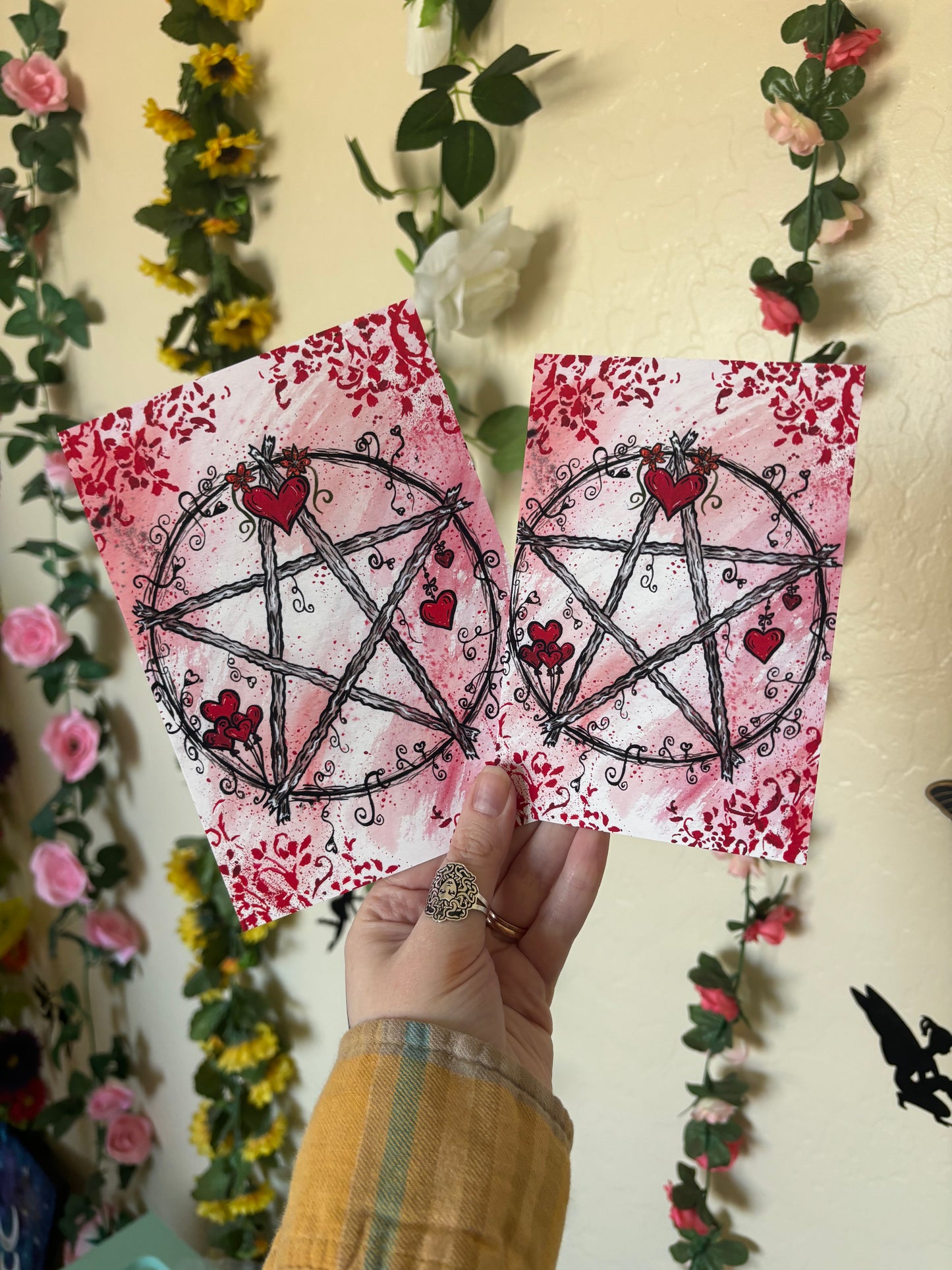 Valentine's Pentacle Art Print