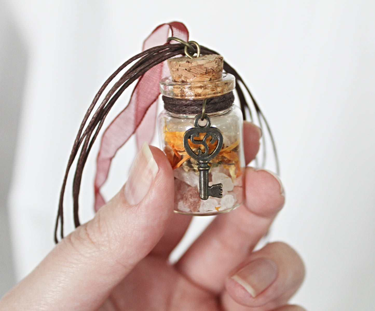 Key Little Jar of Happiness Necklace