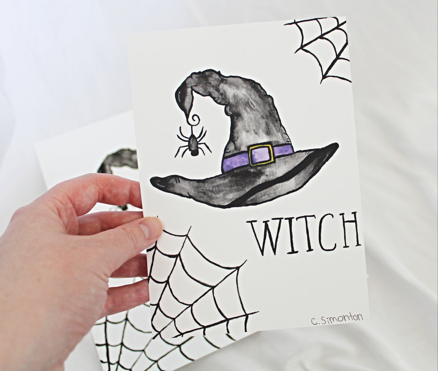 Witch Hat Watercolor Painting Art Print